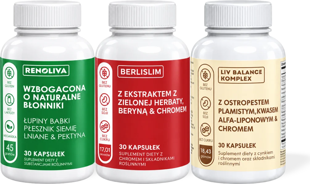 Pełna równowaga — 1× Renoliva + 1× BerliSlim + 1× Liv Balance